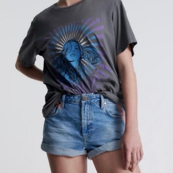 One teaspoon shorts size 22 cute pink and cream striped detail - Picture 4 of 16